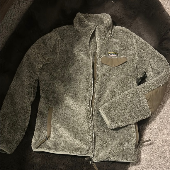 Olive Sherpa Fleece Jacket - Picture 1 of 4